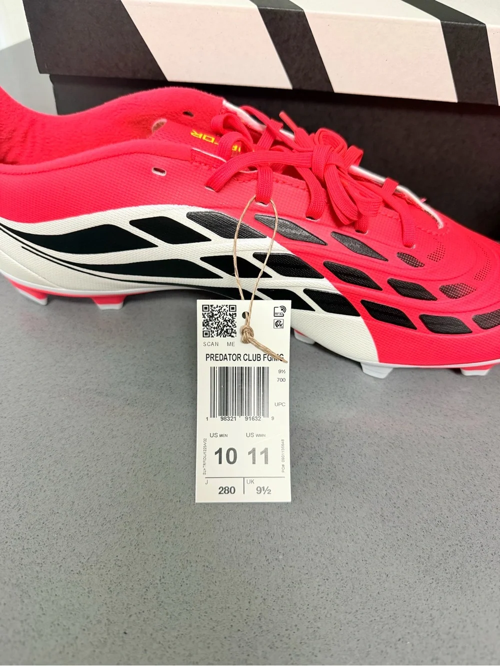 adidas Predator Elite FG  Soccer Cleats men’s size 10 - Hot Pink White Black